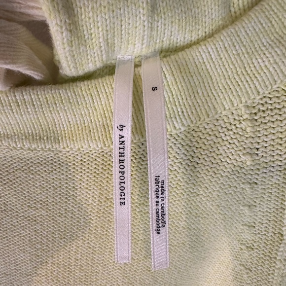 EUC Anthropologie Boho Whimsy women’s sweater Small Chartreuse color cotton - Picture 3 of 5
